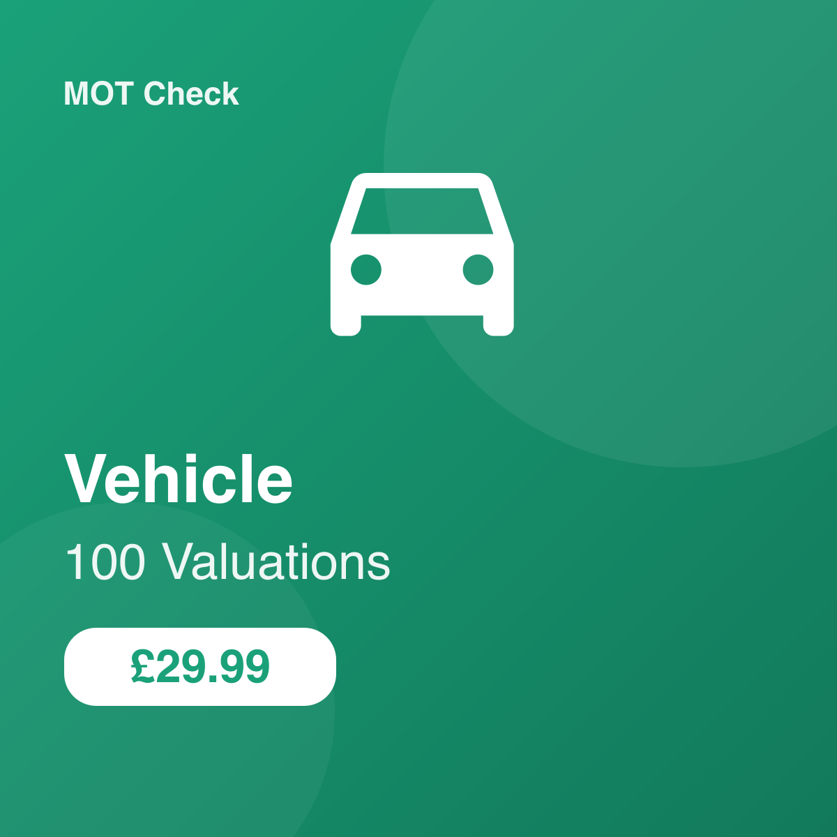 100 Vehicle Valuations