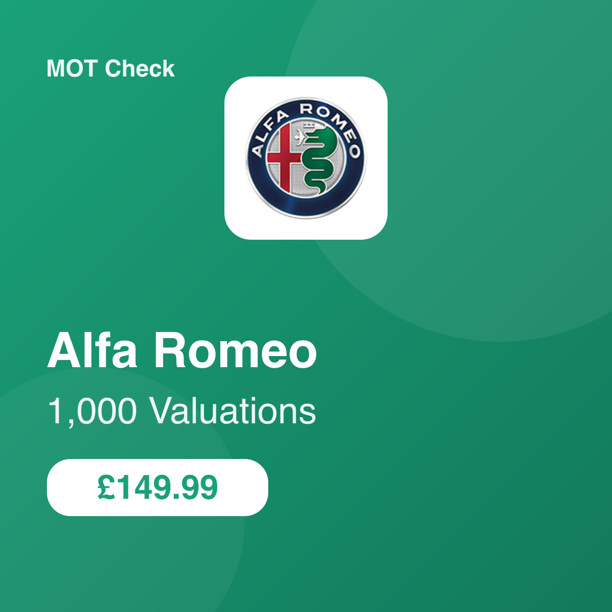 1000 Alfa Romeo Valuations