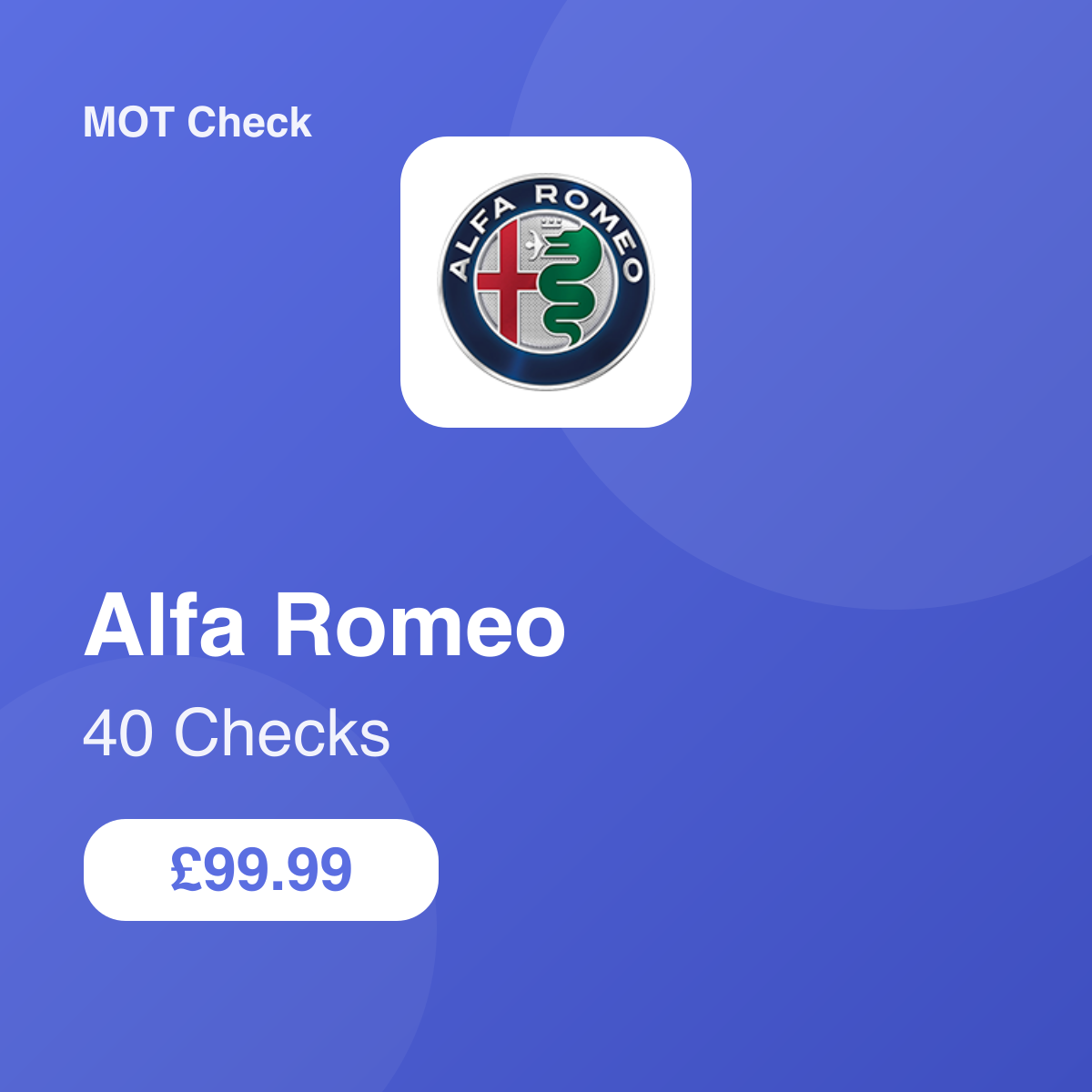 40 Alfa Romeo Checks
