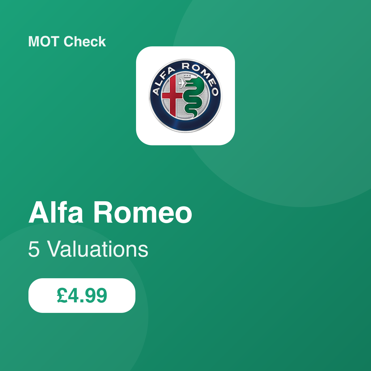 5 Alfa Romeo Valuation