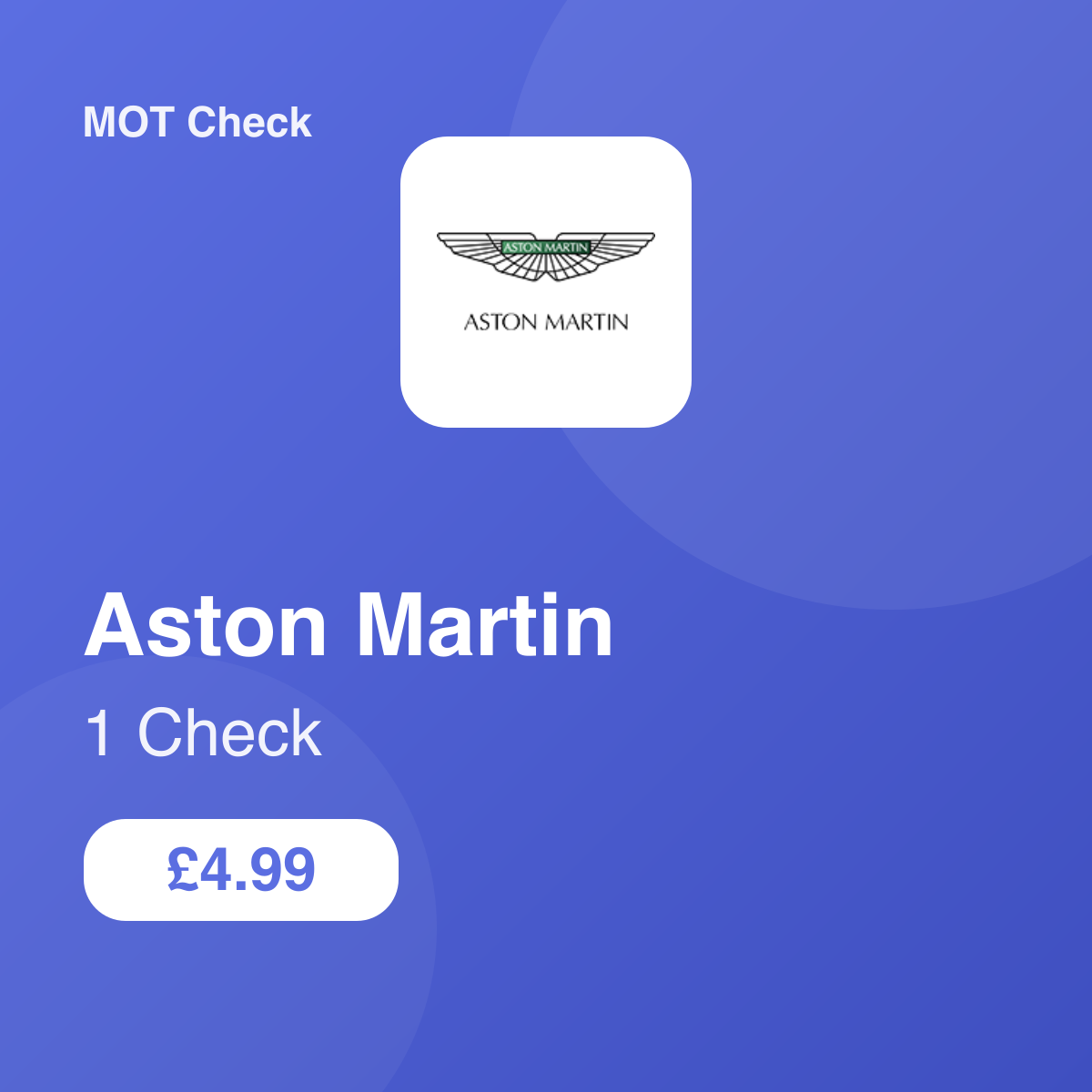 1 Aston Martin Check
