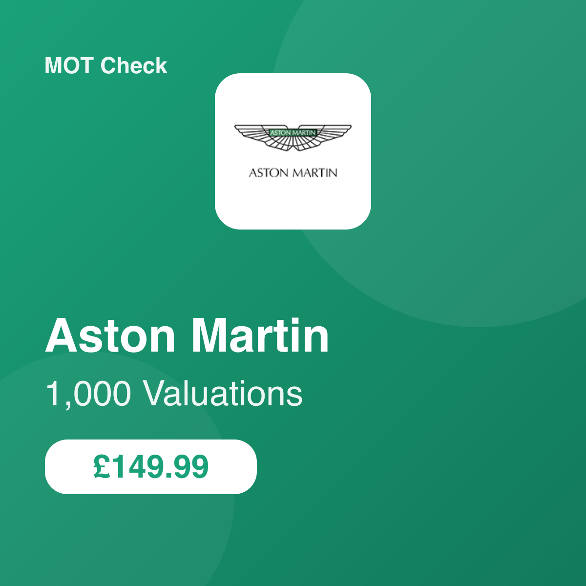 1000 Aston Martin Valuations