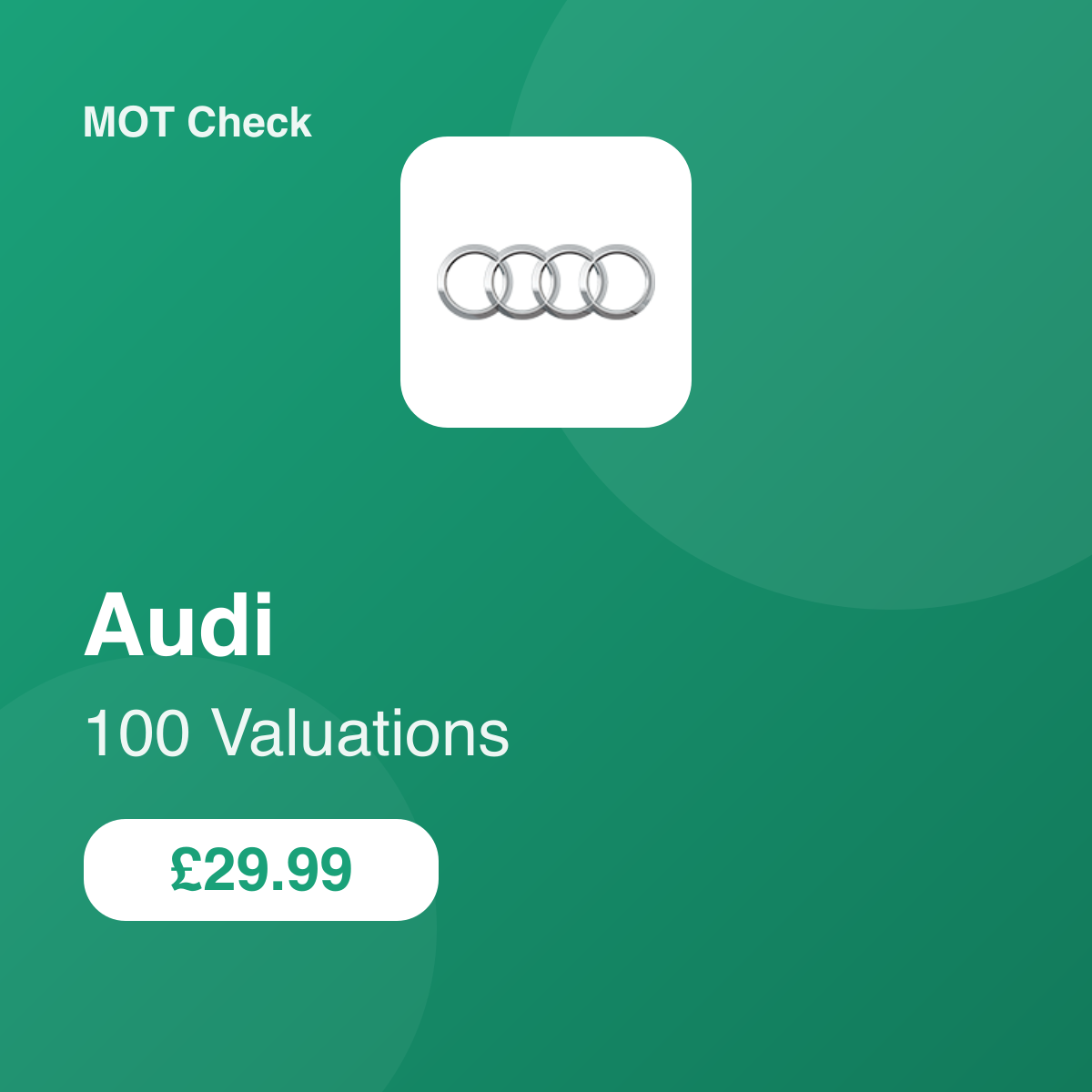 100 Audi Valuations