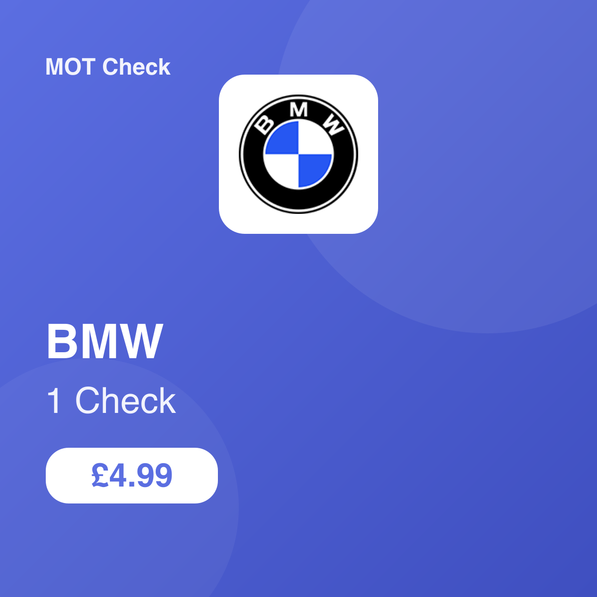 1 BMW Check