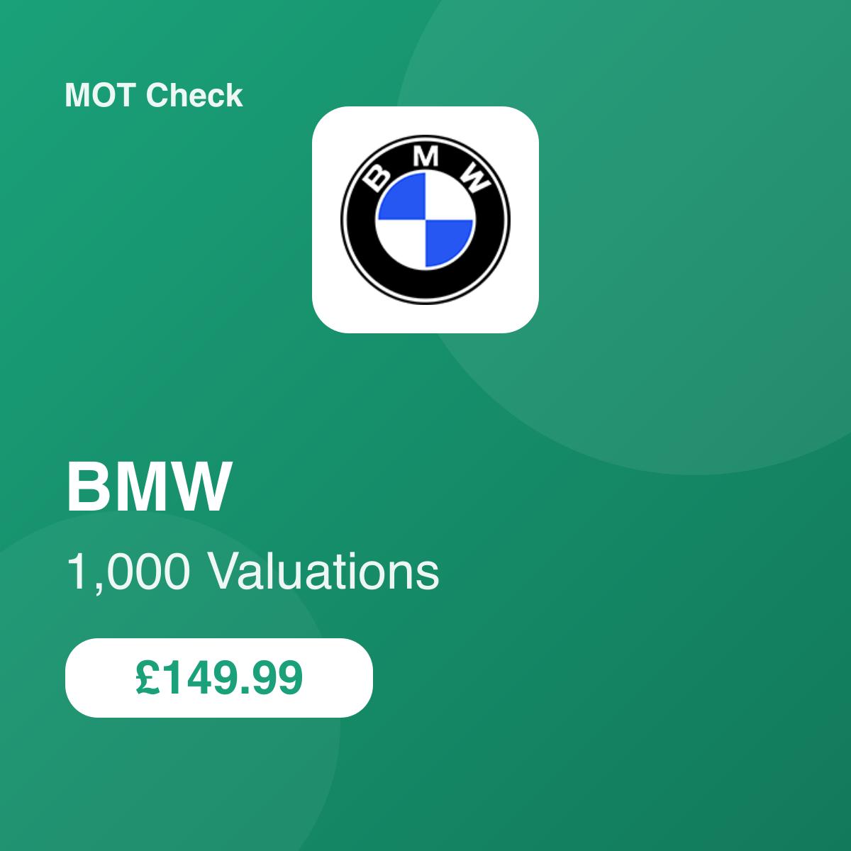 1000 BMW Valuations