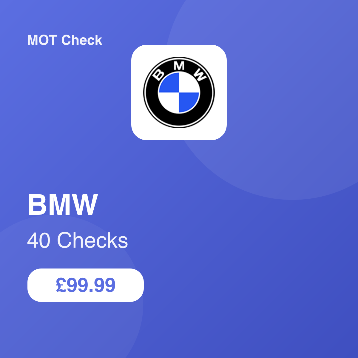 40 BMW Checks