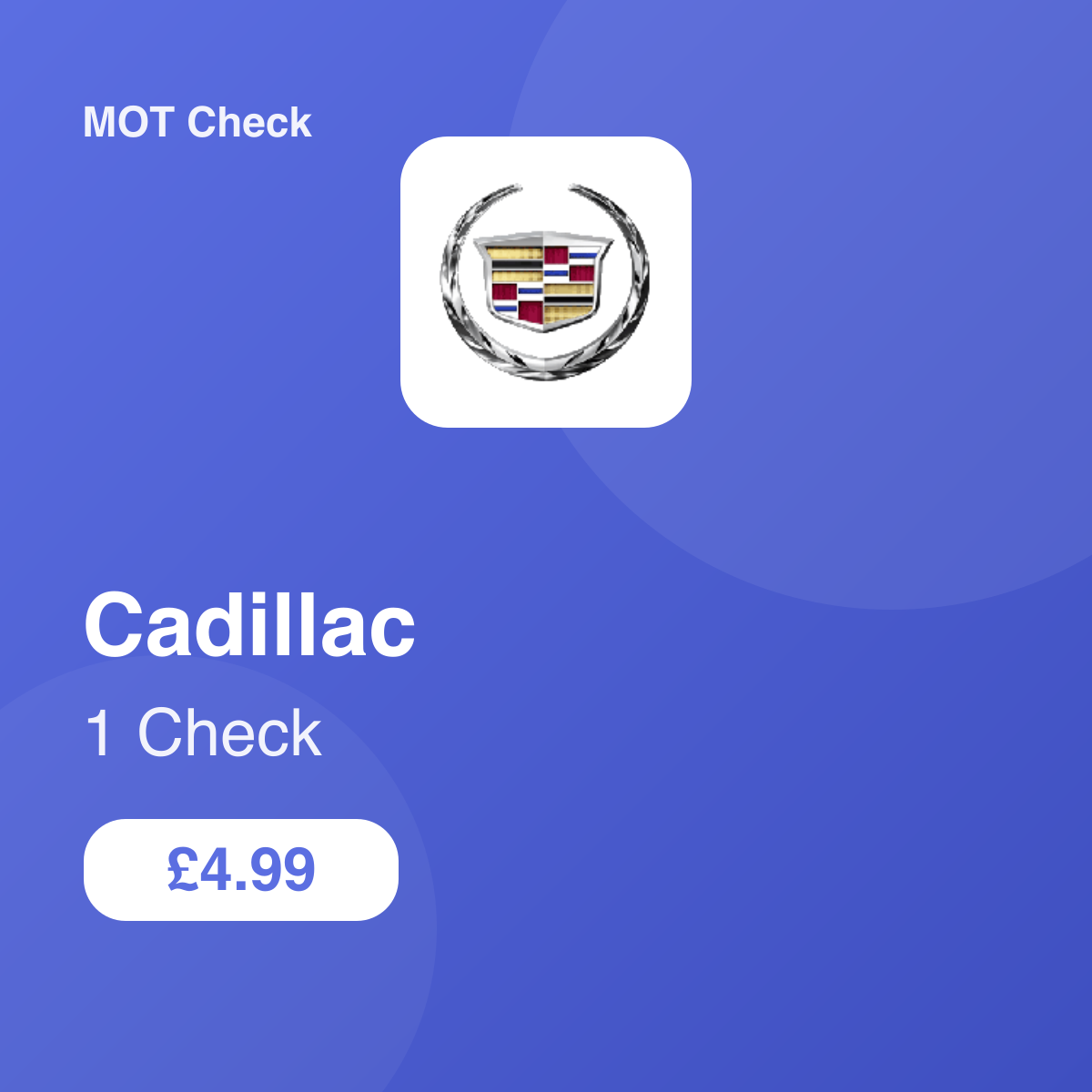 1 Cadillac Check