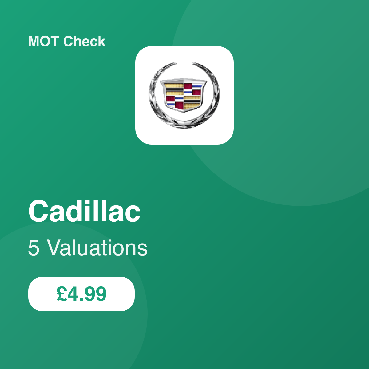 5 Cadillac Valuation