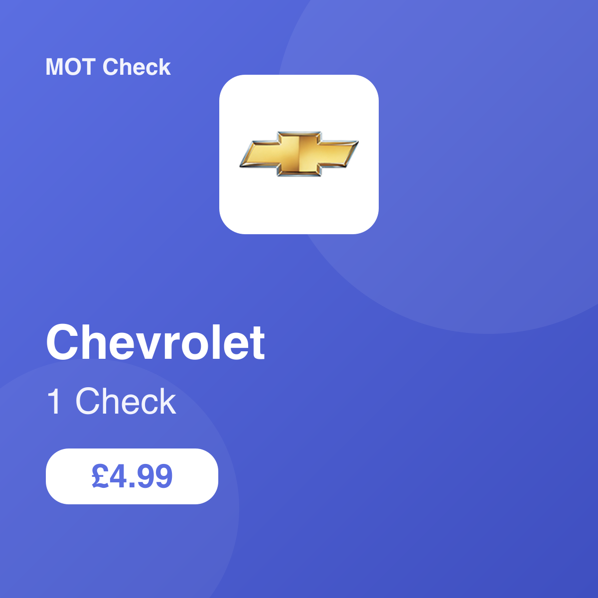 1 Chevrolet Check