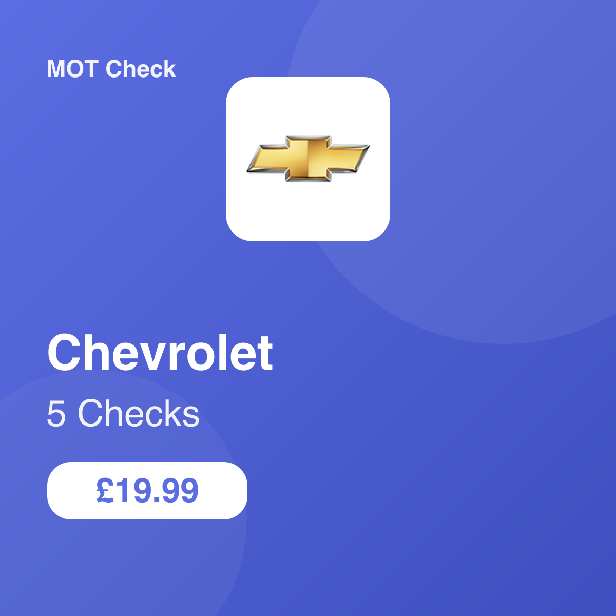 5 Chevrolet Checks