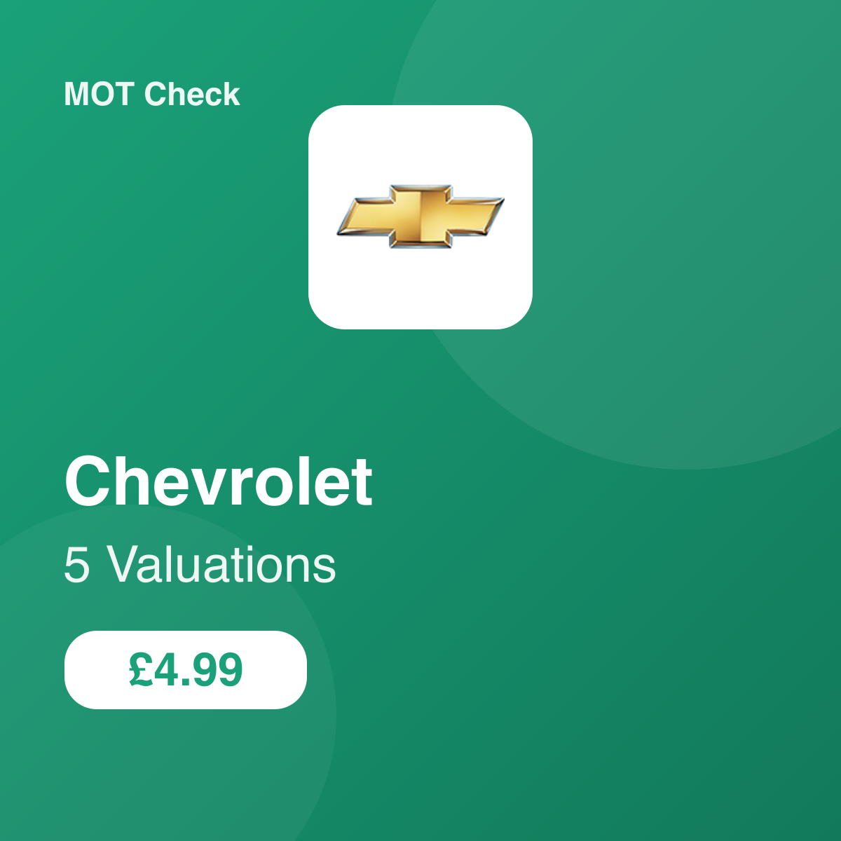 5 Chevrolet Valuation