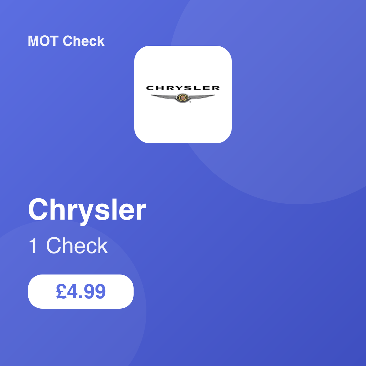 1 Chrysler Check