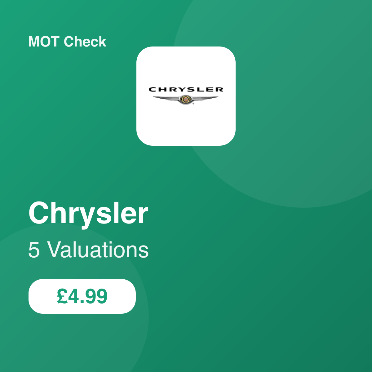 5 Chrysler Valuation