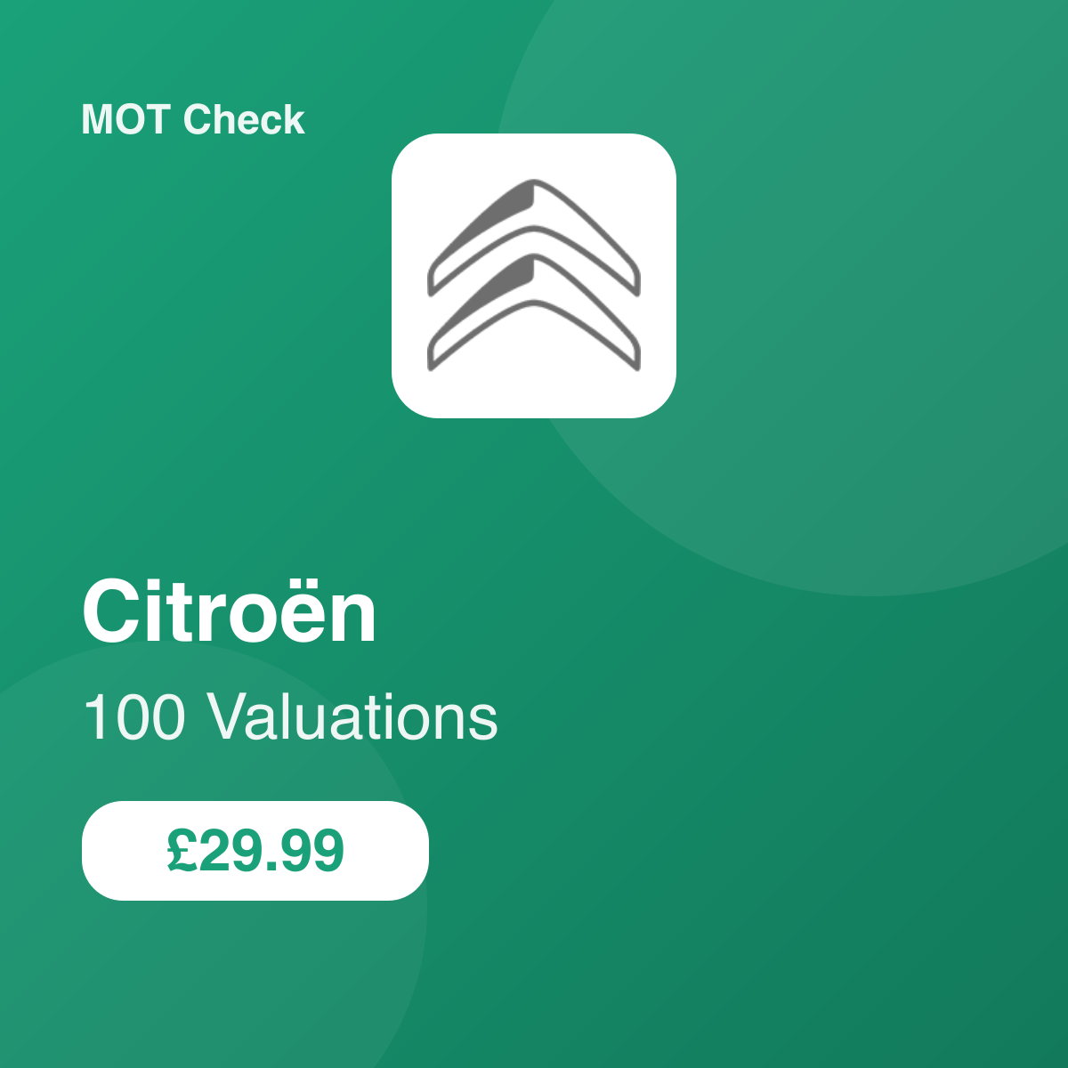 100 Citroën Valuations
