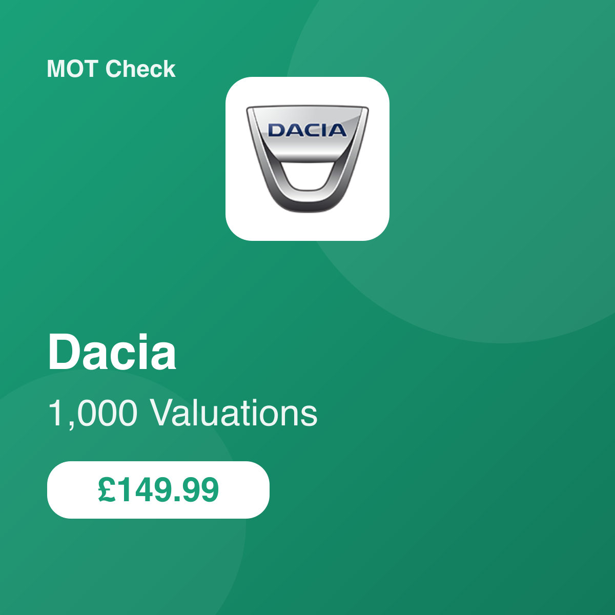 1000 Dacia Valuations