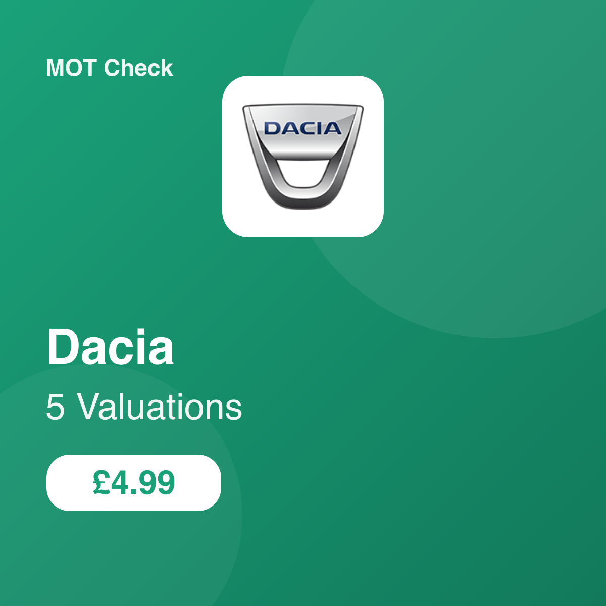 5 Dacia Valuation