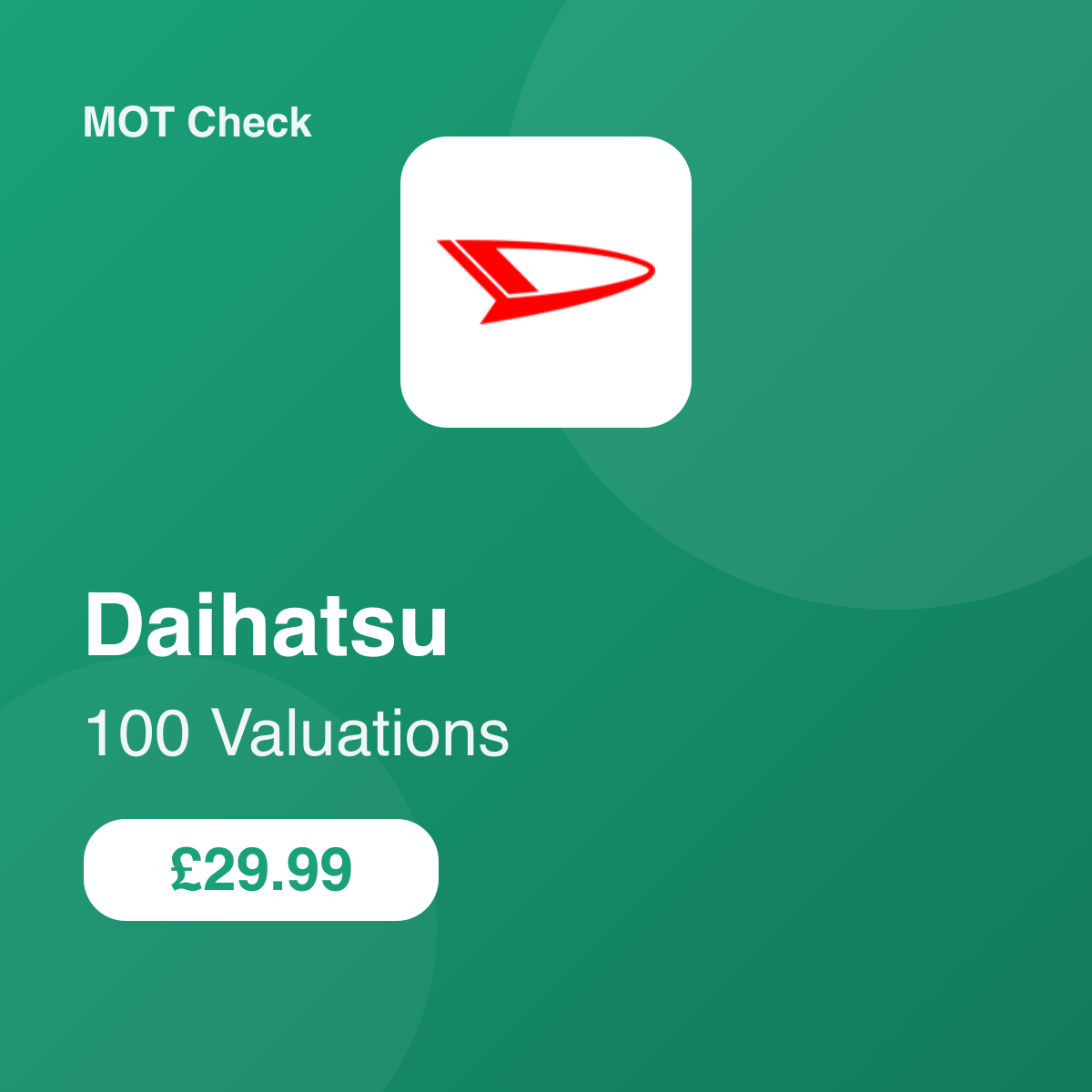 100 Daihatsu Valuations