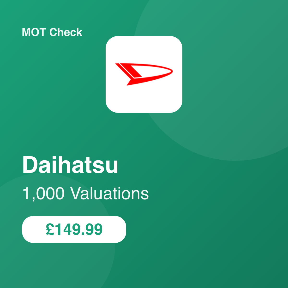 1000 Daihatsu Valuations