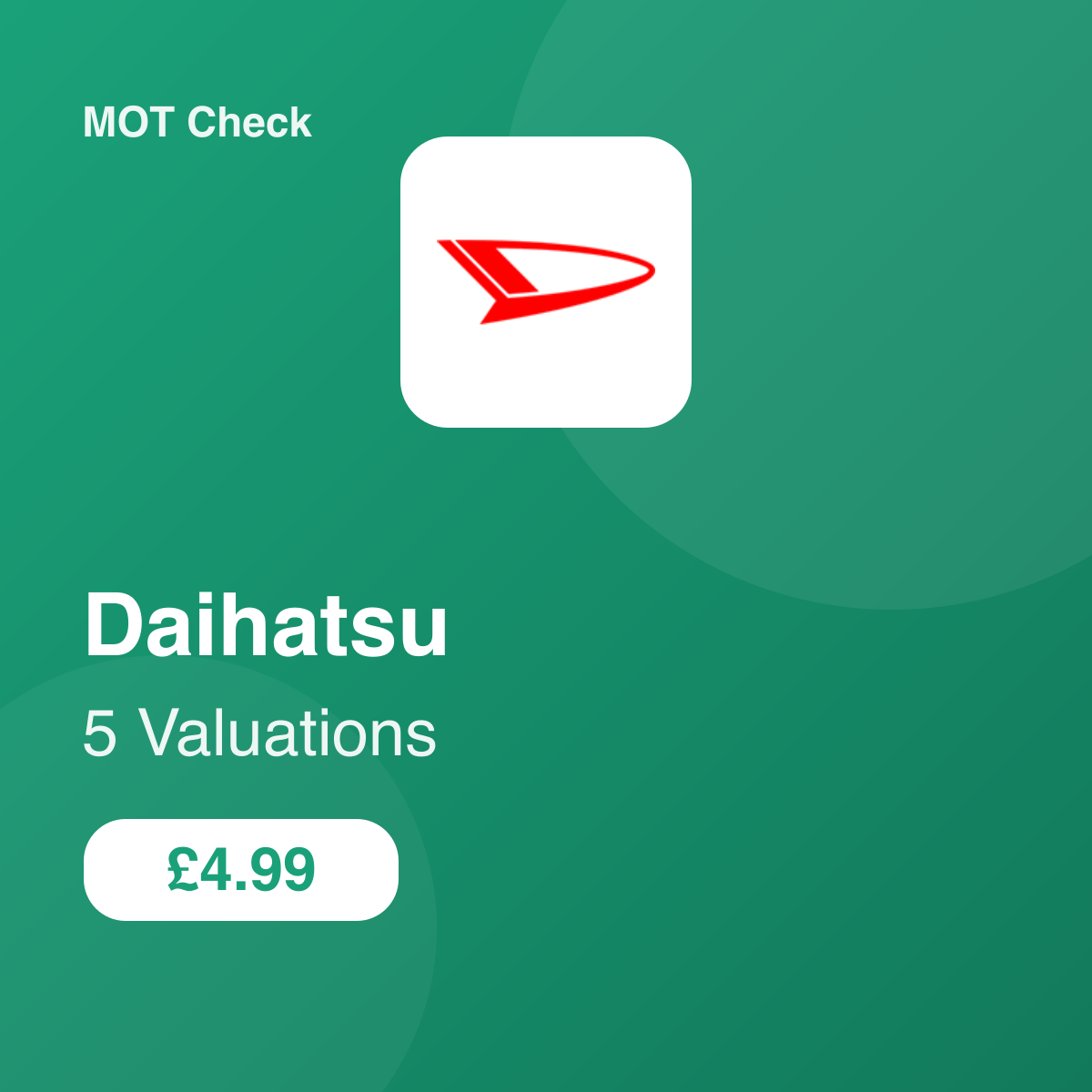 5 Daihatsu Valuation