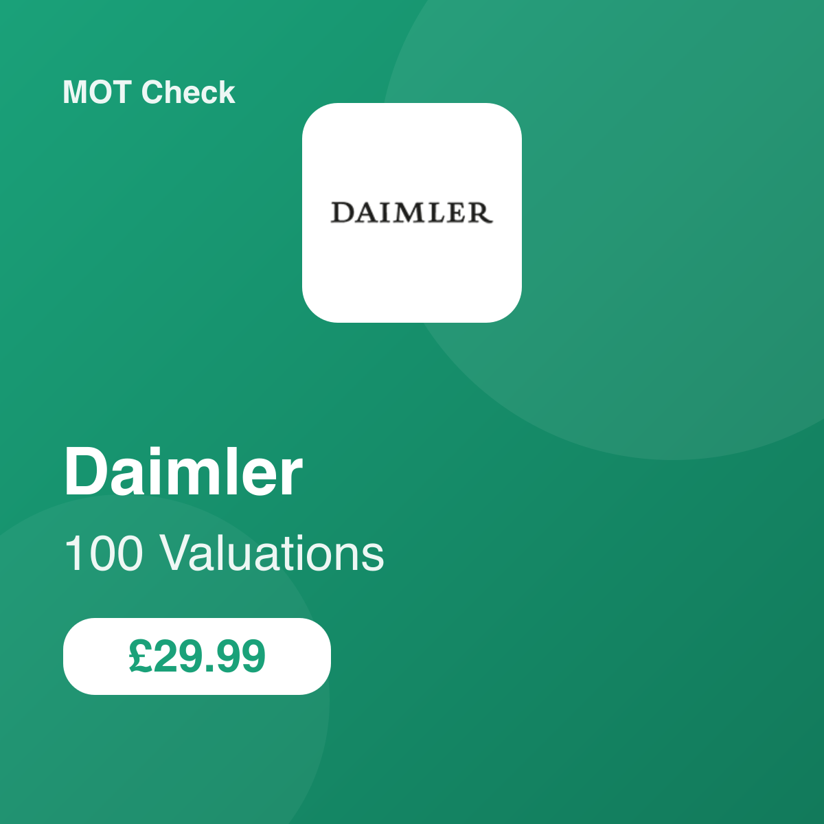 100 Daimler Valuations