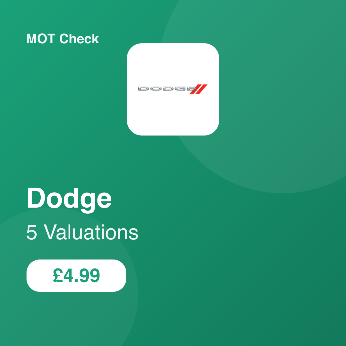 5 Dodge Valuation