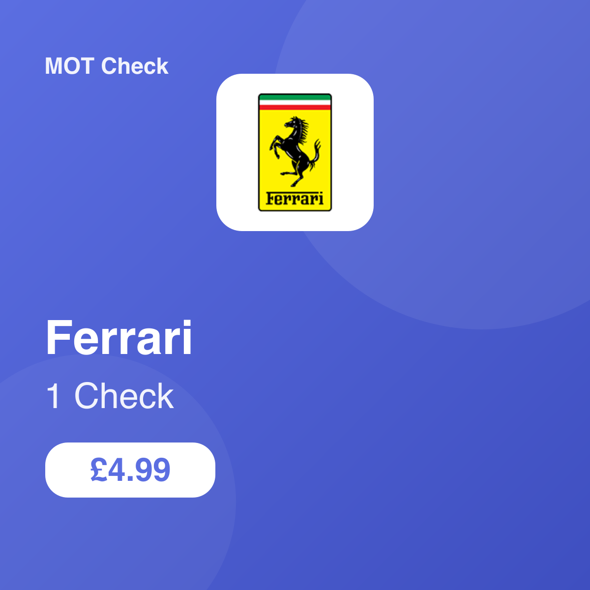 1 Ferrari Check