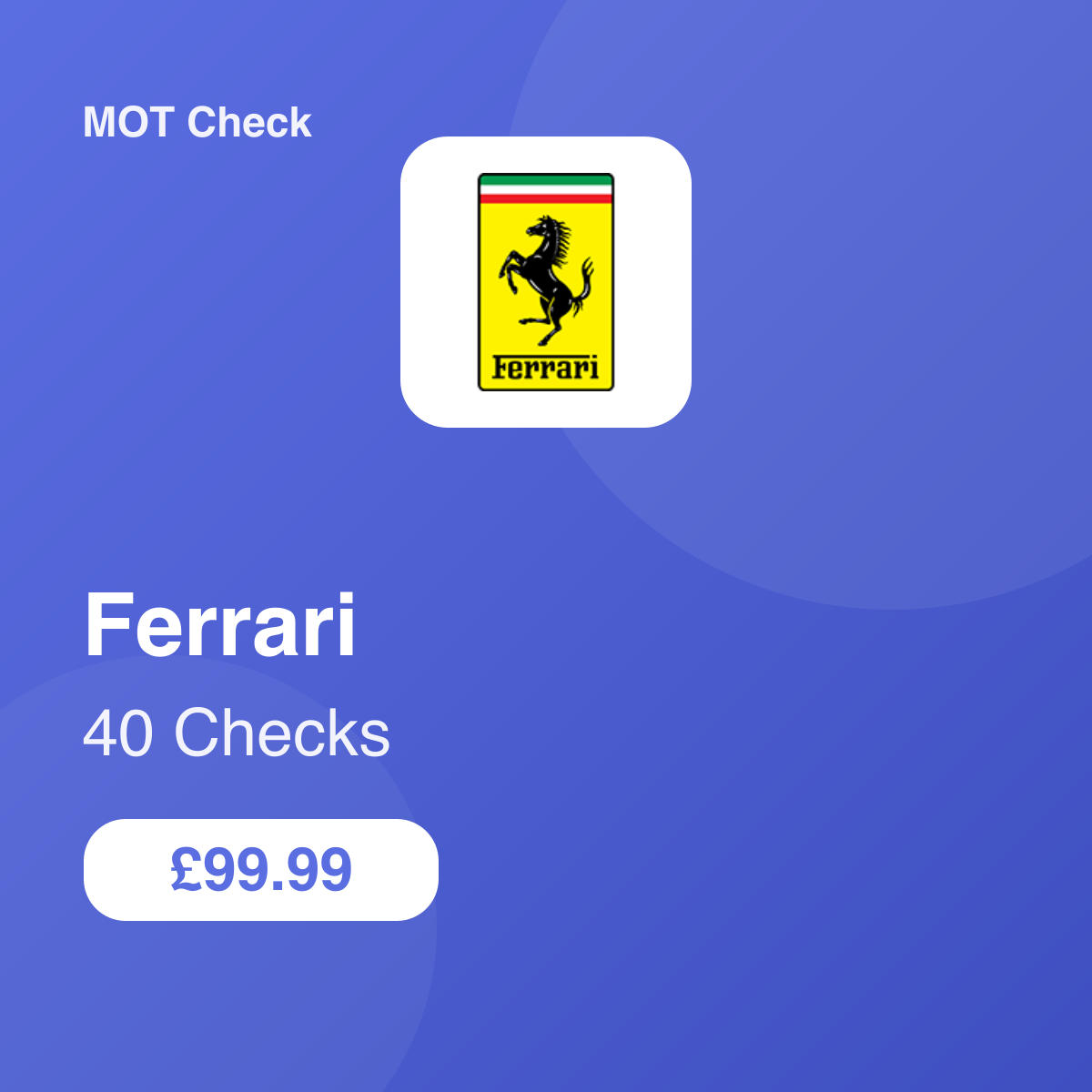 40 Ferrari Checks