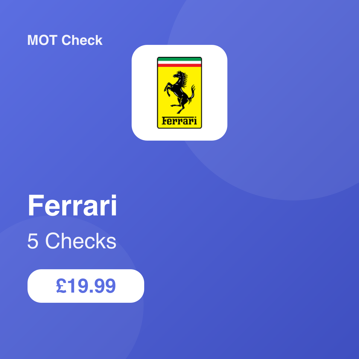 5 Ferrari Checks