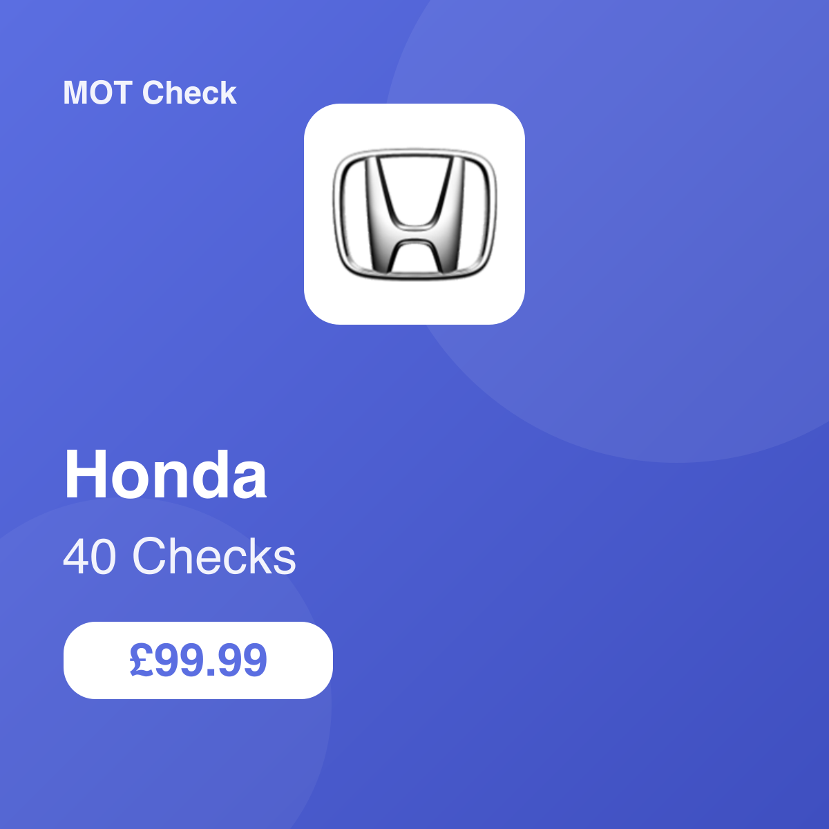 40 Honda Checks