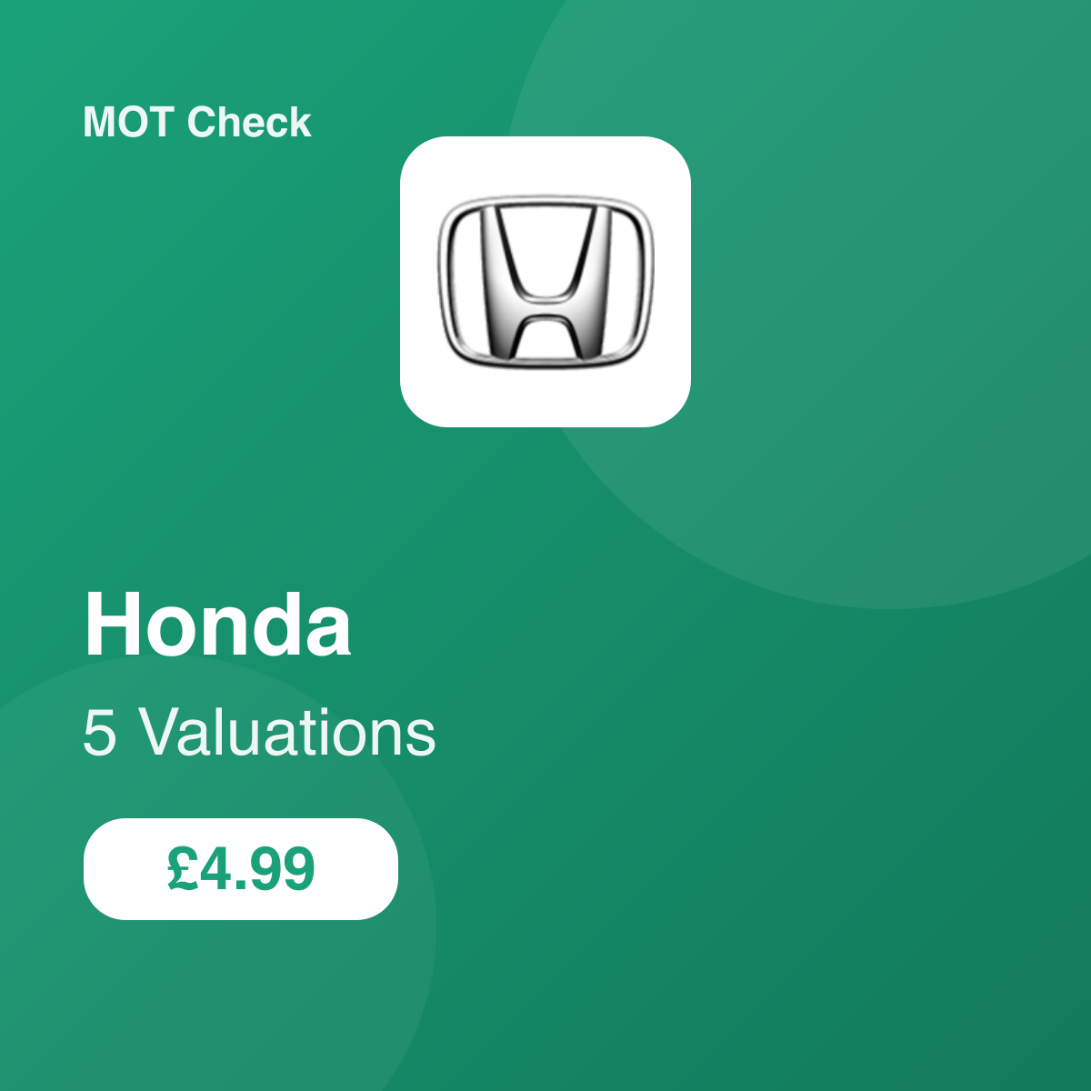 5 Honda Valuation