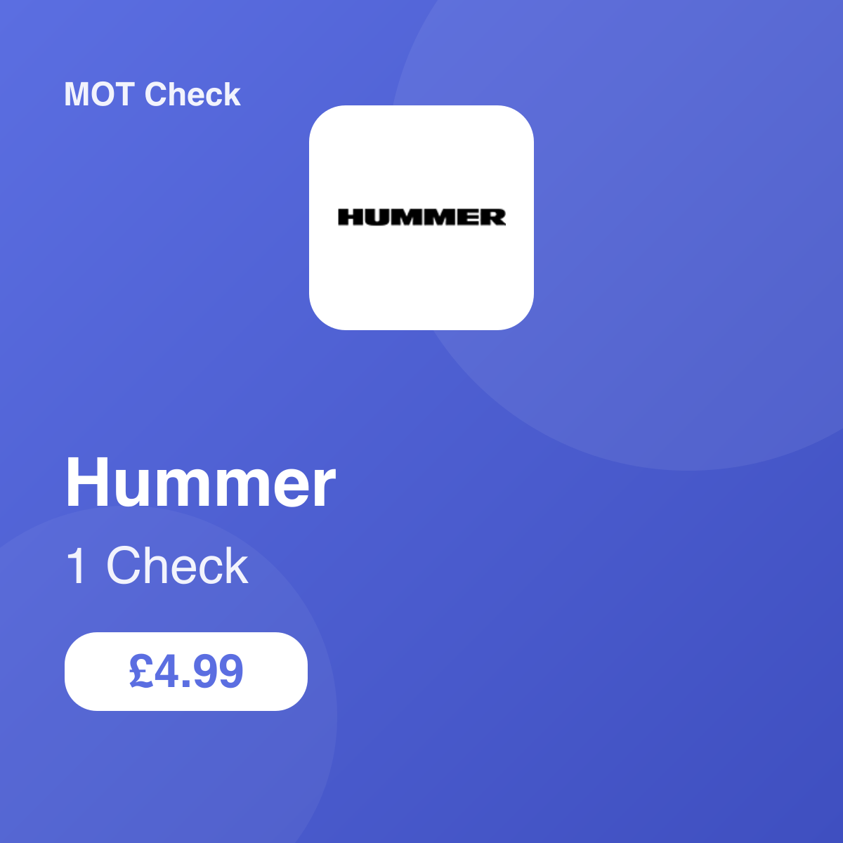 1 Hummer Check