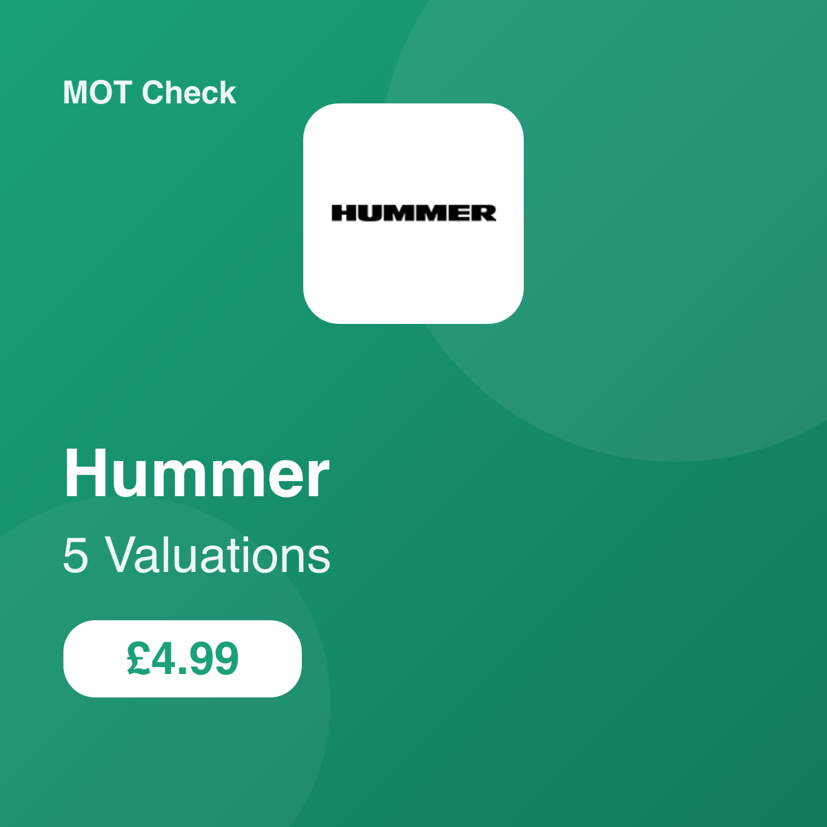 5 Hummer Valuation