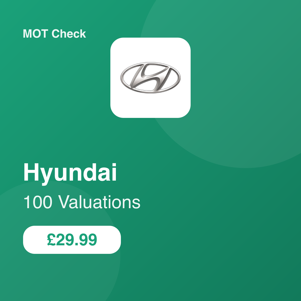 100 Hyundai Valuations