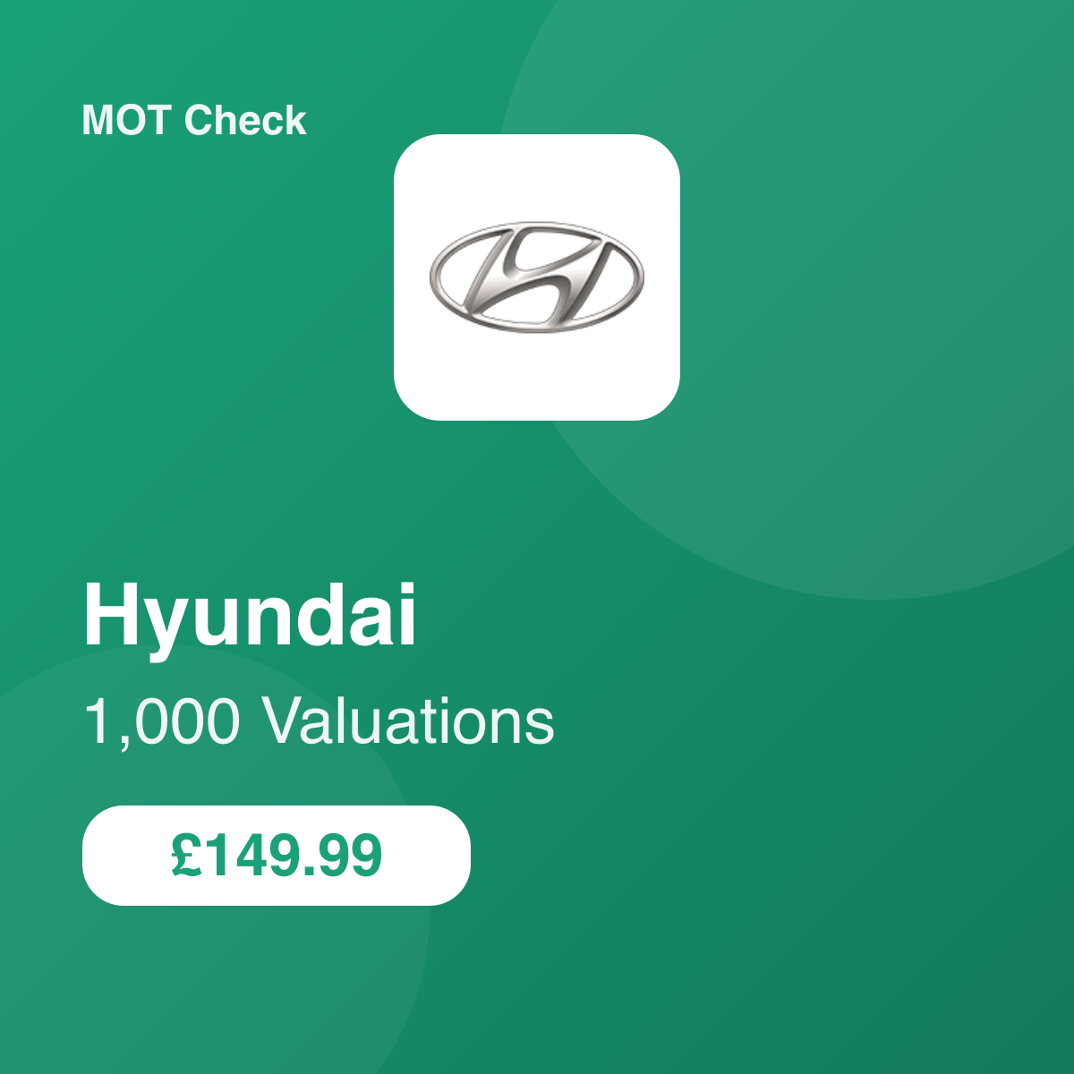 1000 Hyundai Valuations