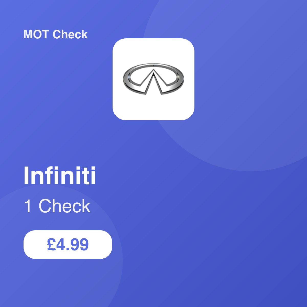 1 Infiniti Check