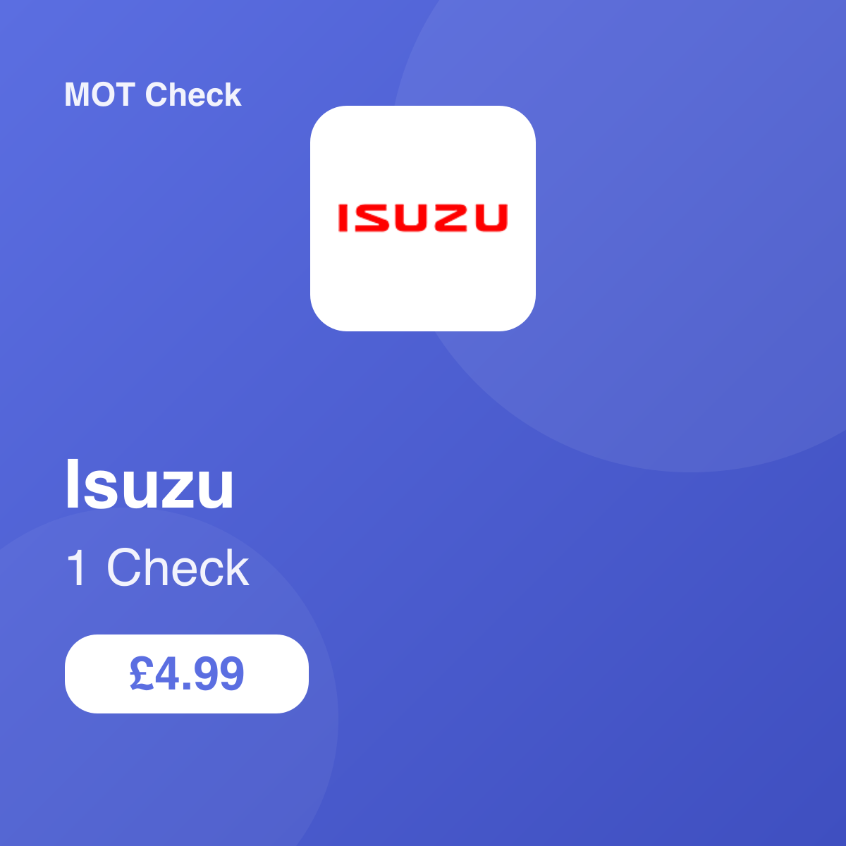 1 Isuzu Check
