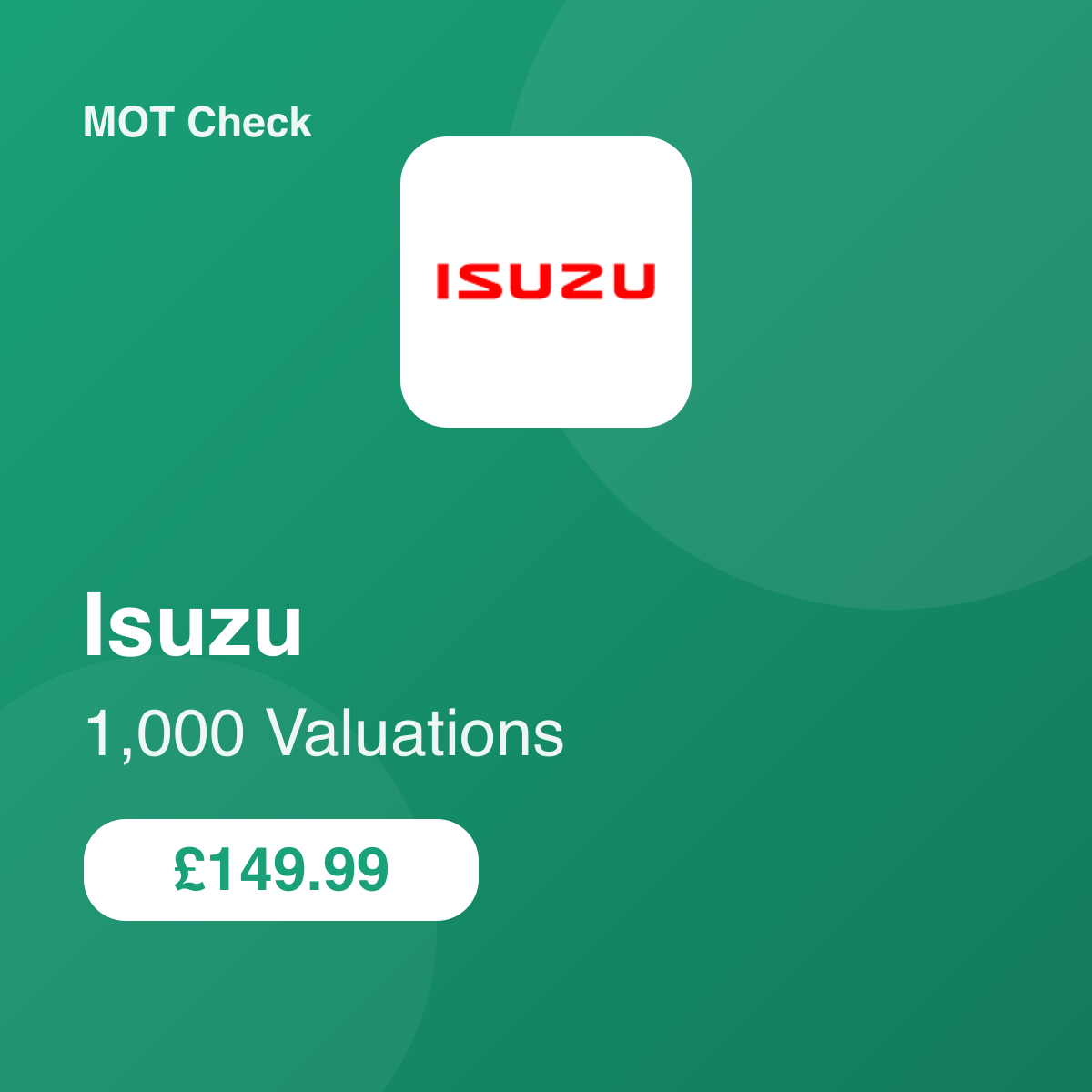 1000 Isuzu Valuations