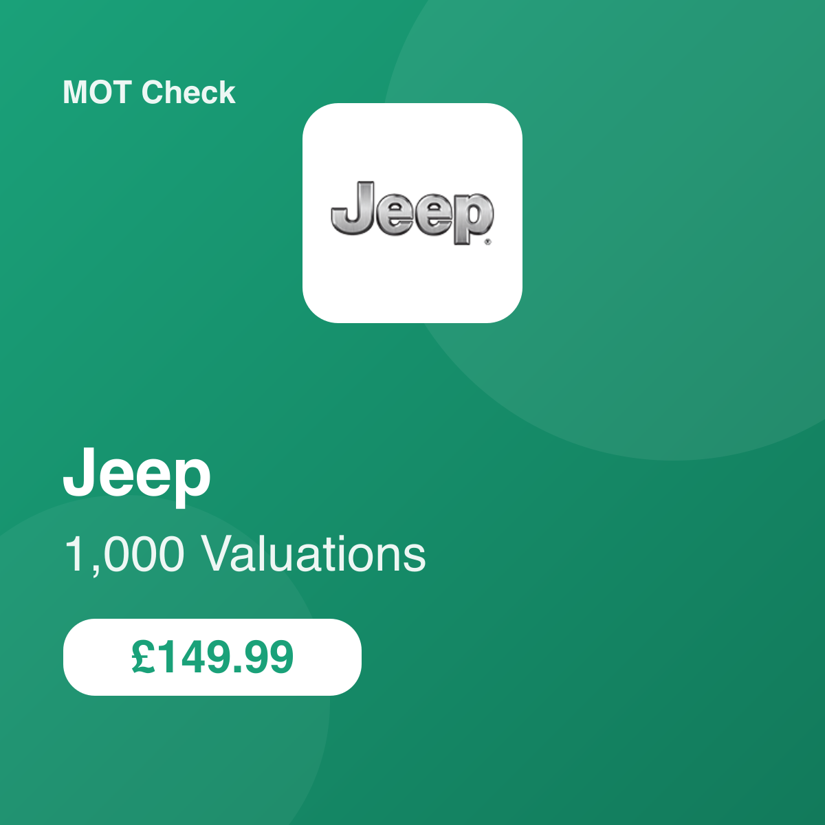 1000 Jeep Valuations