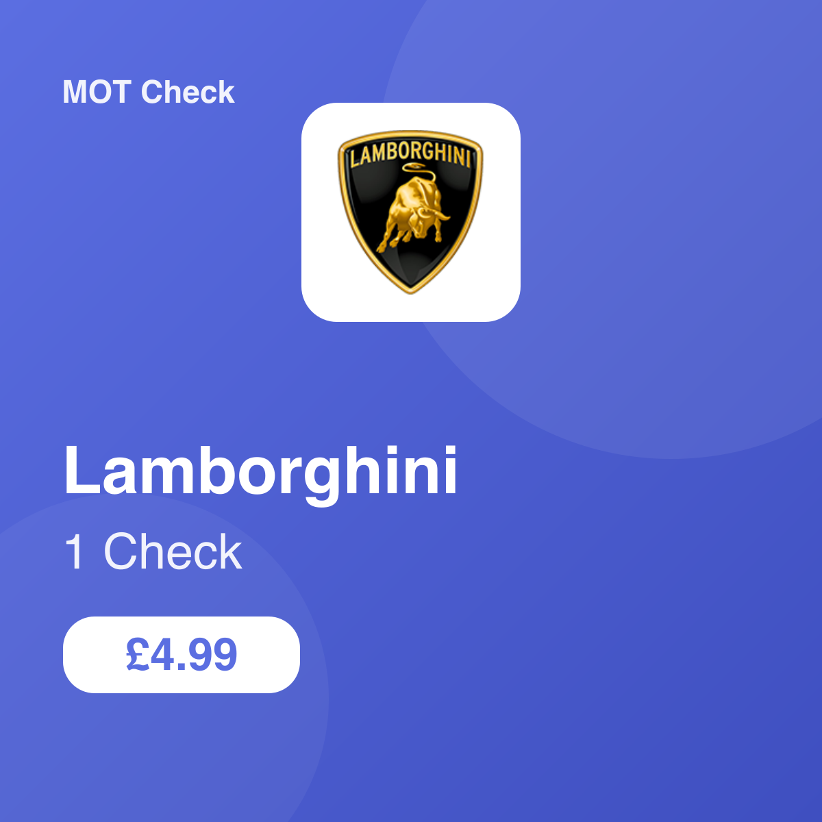 1 Lamborghini Check