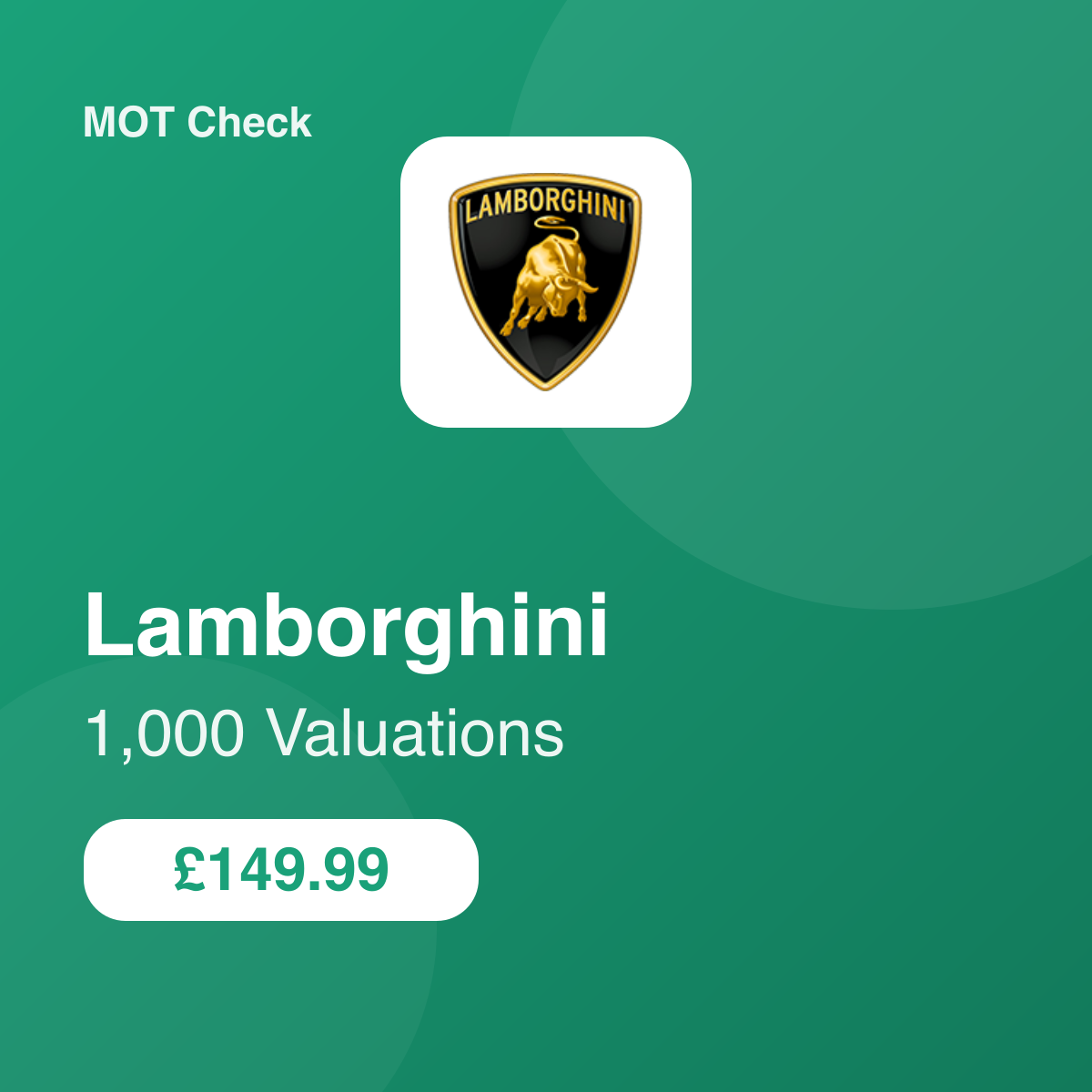 1000 Lamborghini Valuations