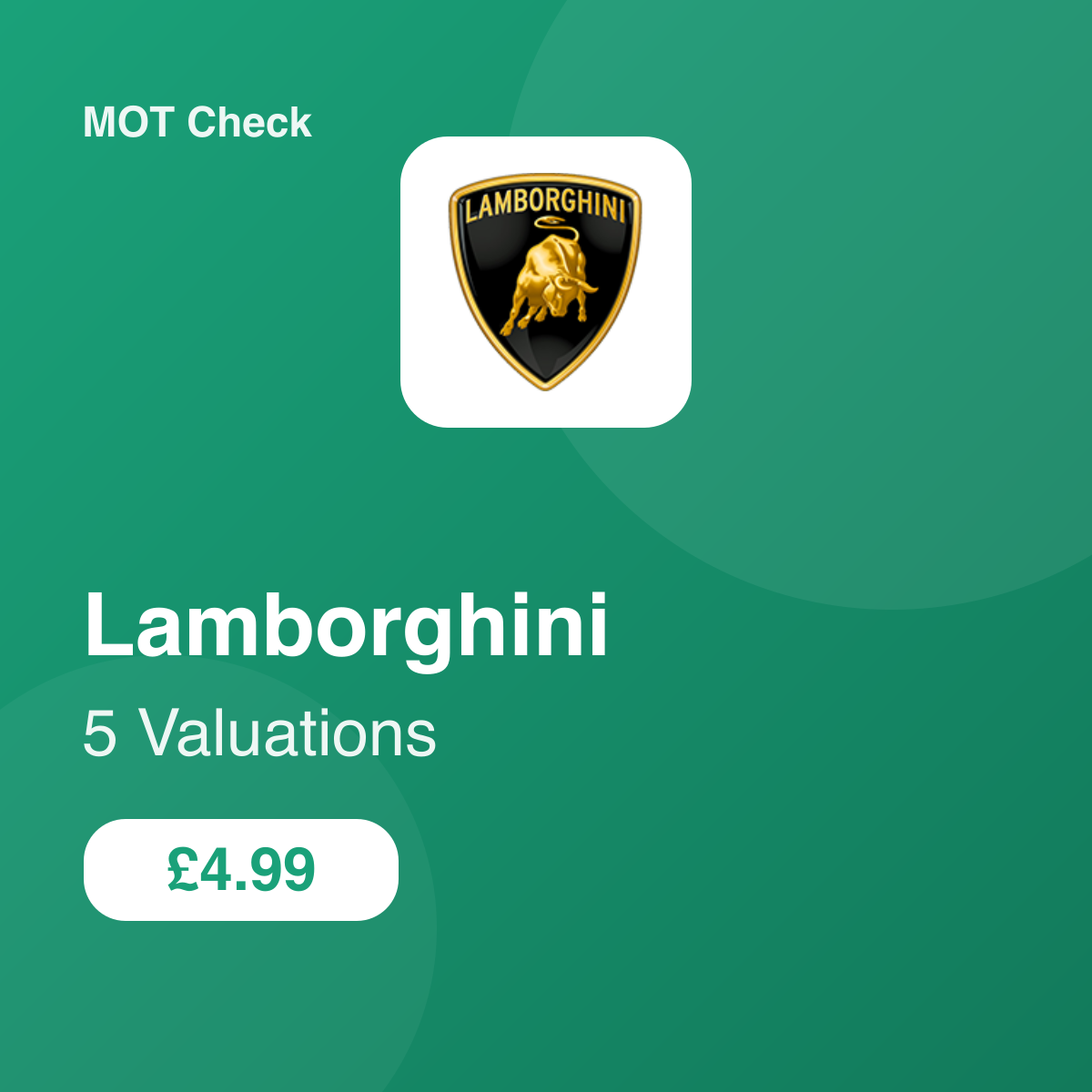 5 Lamborghini Valuation