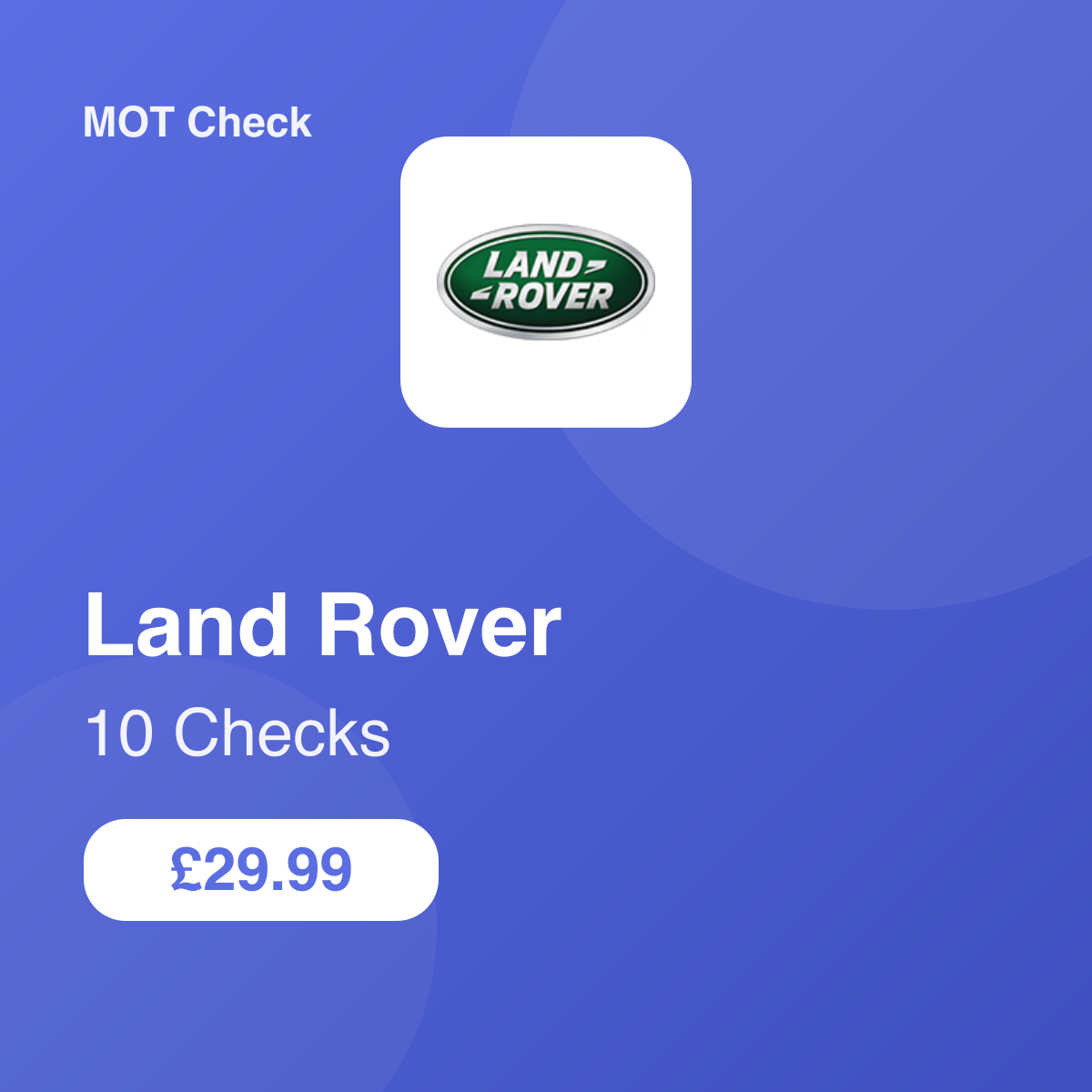 10 Land Rover Checks