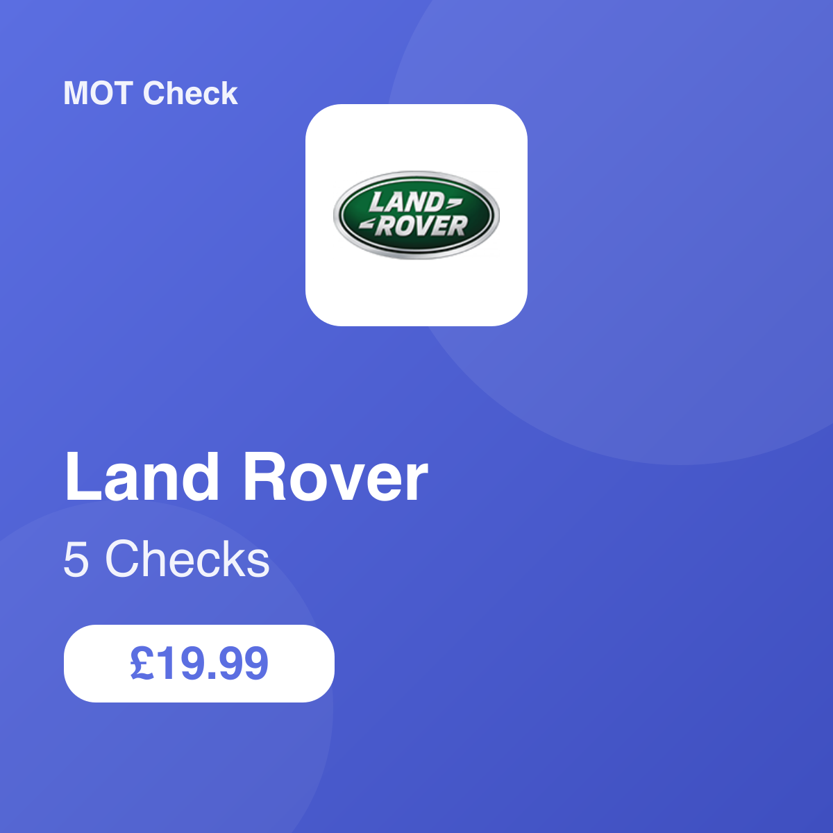 5 Land Rover Checks