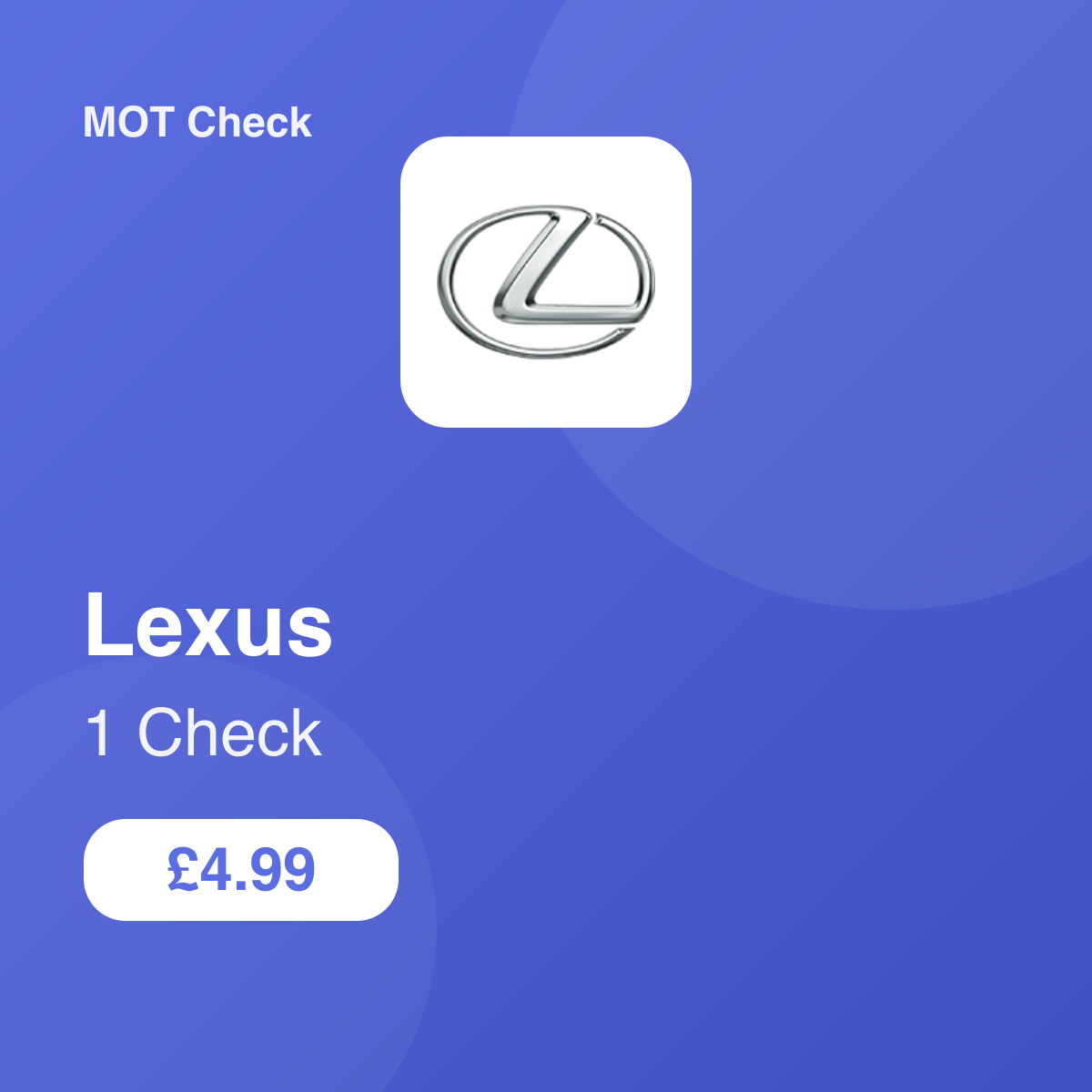 1 Lexus Check