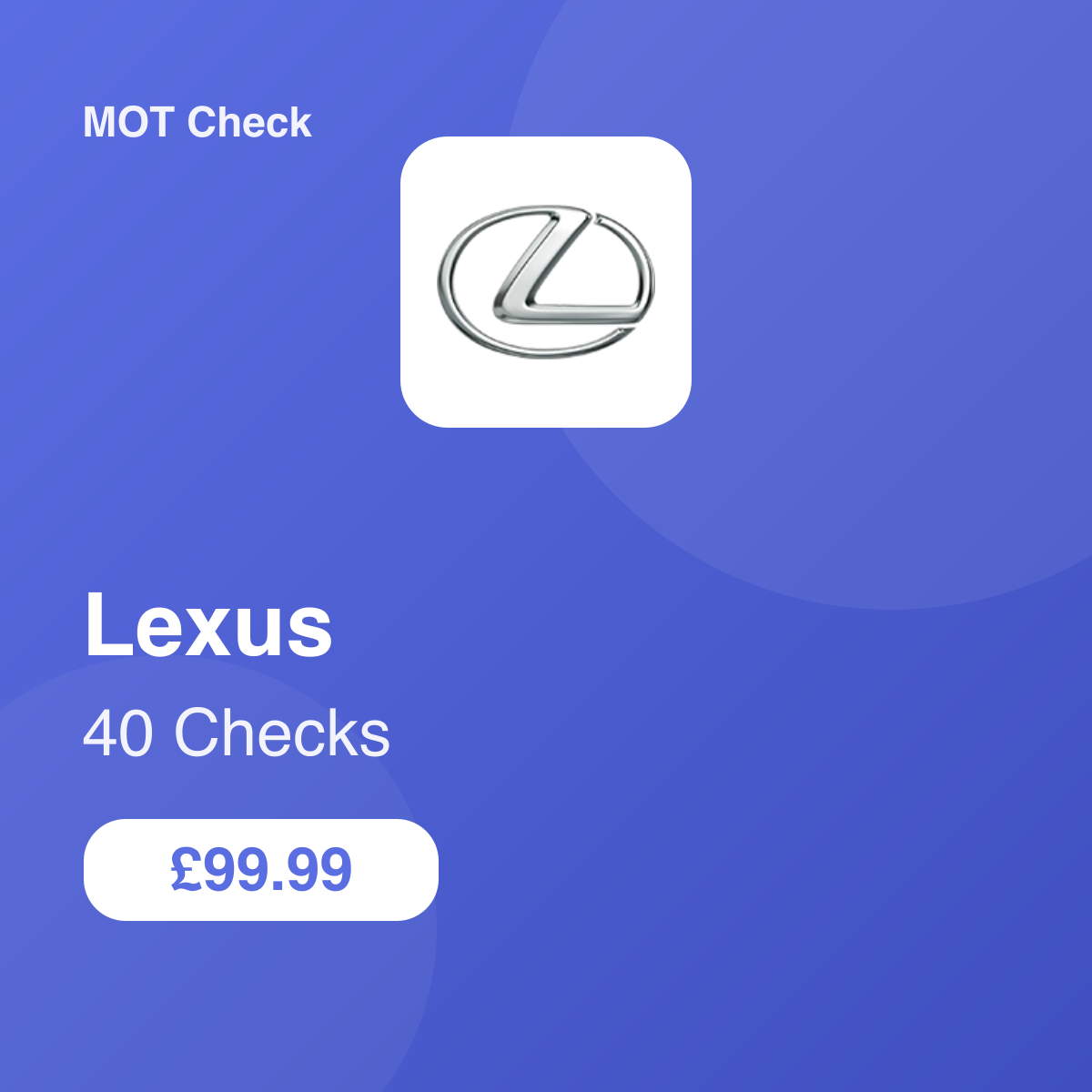 40 Lexus Checks