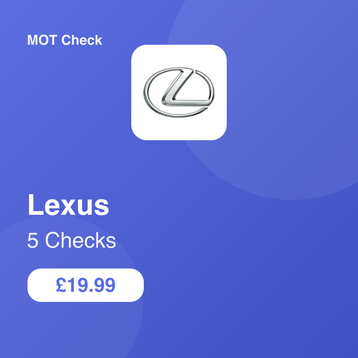 5 Lexus Checks