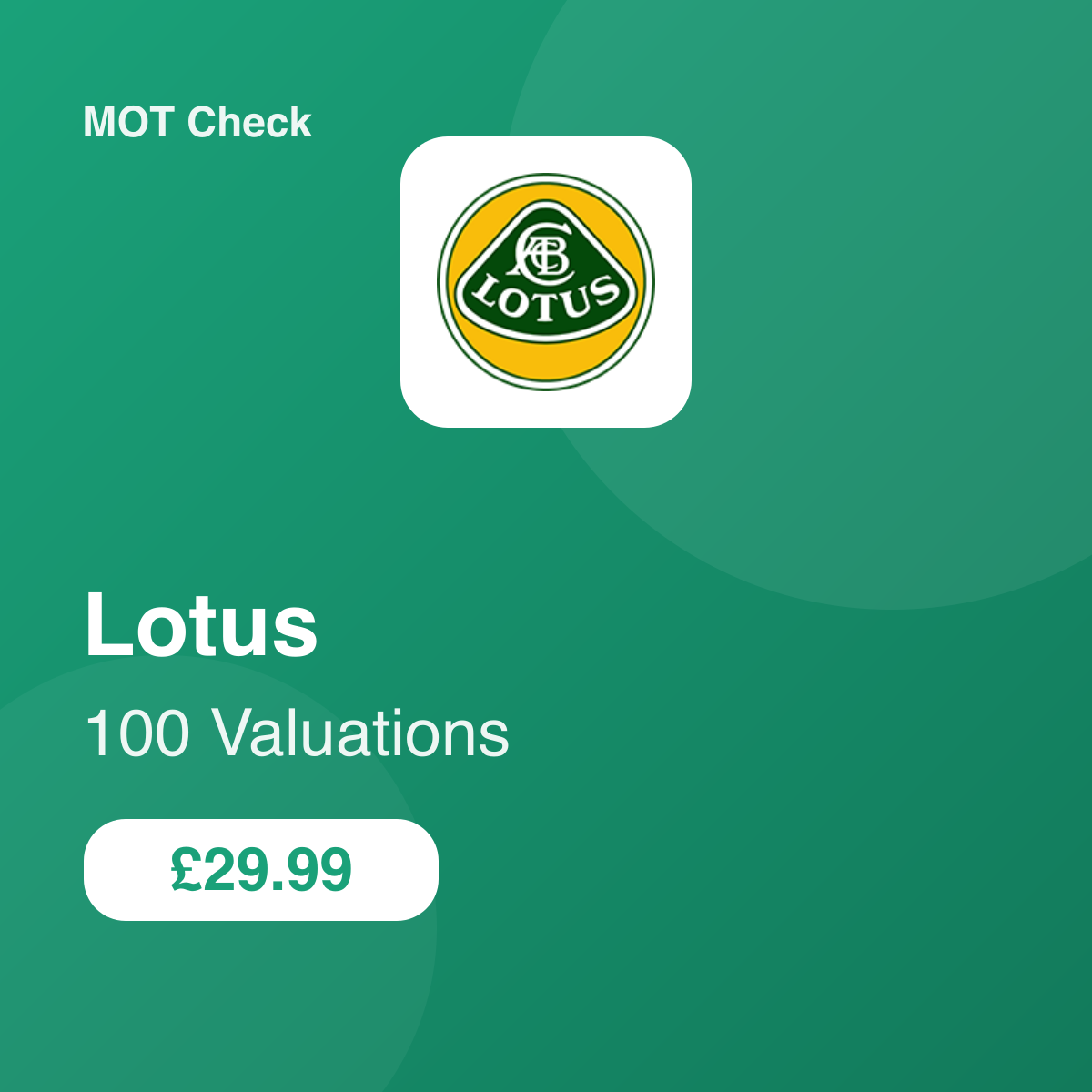 100 Lotus Valuations