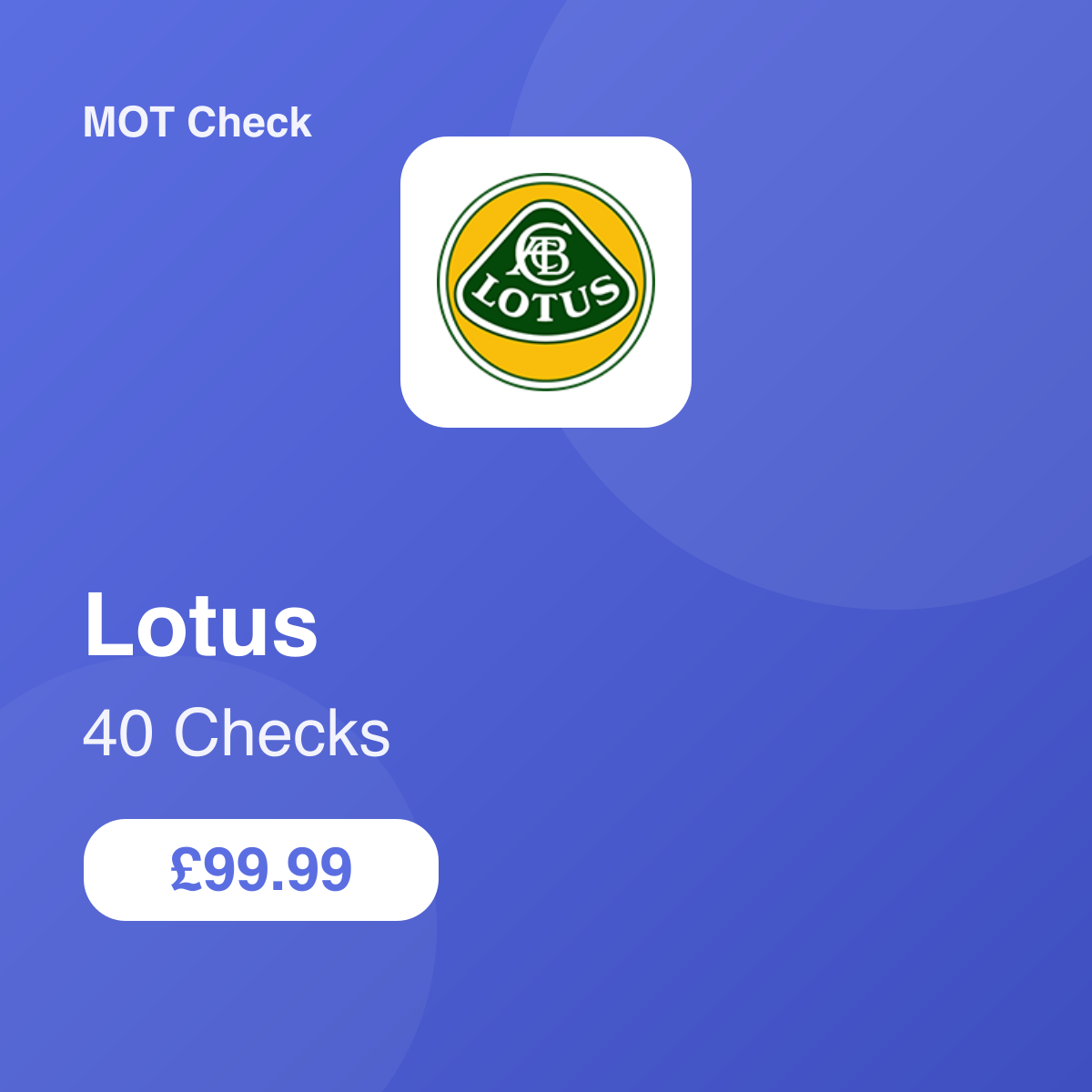 40 Lotus Checks
