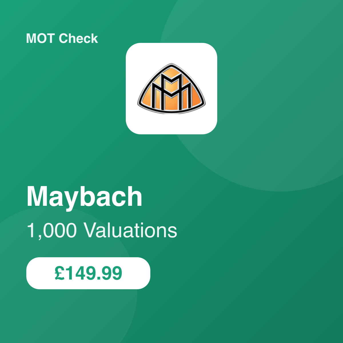 1000 Maybach Valuations