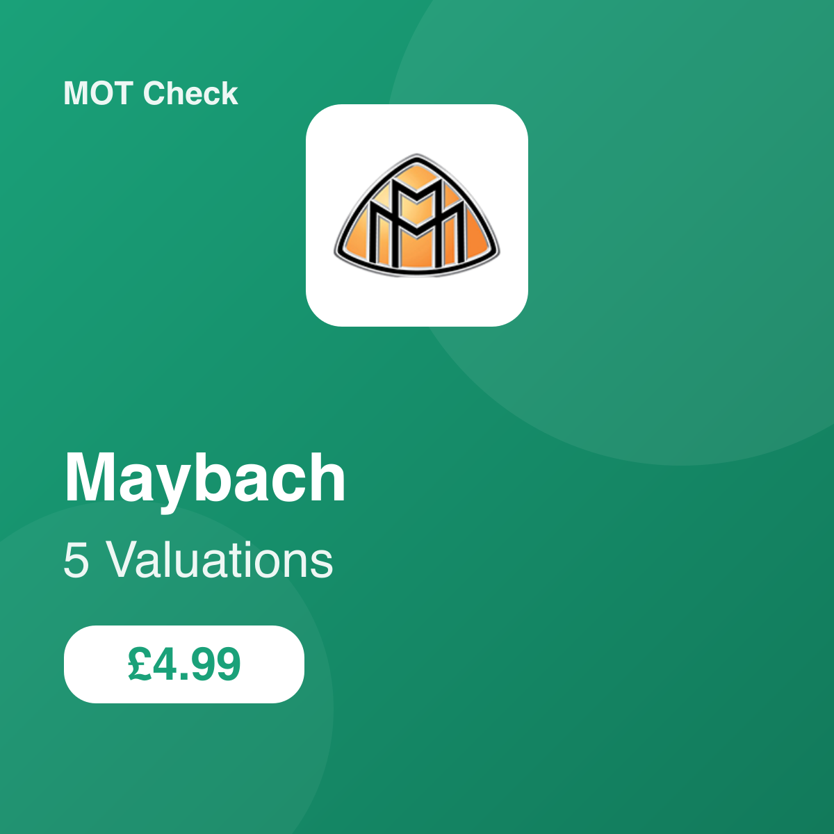 5 Maybach Valuation